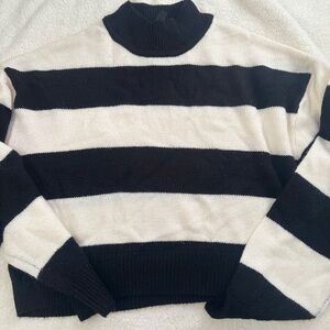 H&M Black and White Striped Sweater